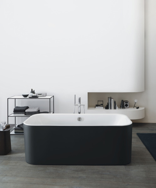 Duravit Happy D.2 Plus Freestanding Bath with graphite panel | Deep ...